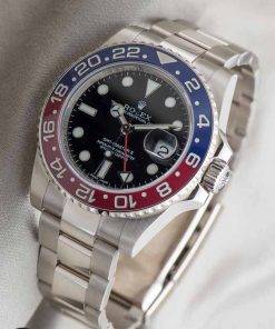 Replica Uhr Rolex Gmt-master ll 01 (40 mm) 116719BLRO Pepsi rot/blau Oystersteel Date (schwarzes Zifferblatt) Edelstahl 316L Automatikwerk