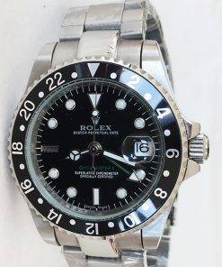 Replica Uhr Rolex Gmt-master ll 05 (40 mm) 16710 Schwarz Austernband Date (schwarzes Zifferblatt) Edelstahl 316L Automatikwerk