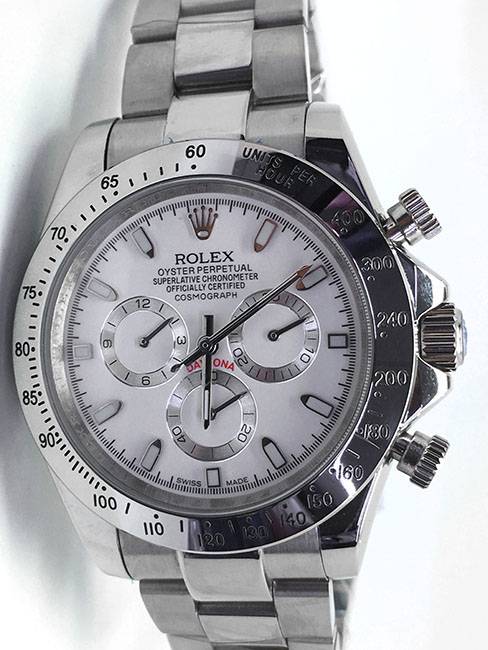 Replica Uhr Rolex Daytona 12 cosmograph (40 mm) Weißes Zifferblatt Oystersteel Edelstahl 316L Automatikwerk