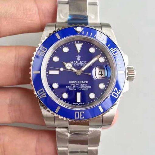 Replica Uhr Rolex Submariner 03 (40mm) 116619LB "Blau" (blaues Zifferblatt) Edelstahl 316L Automatikwerk