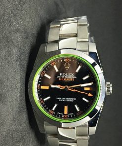 Replica Uhr Rolex Milgauss damen 01 (36 mm) oyster band (schwarzes Zifferblatt) Edelstahl 316L Automatikwerk,