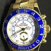 Replica Uhr Rolex Yacht master ll 07 (42mm) weißes Zifferblatt Gold Edelstahl 316L Automatikwerk