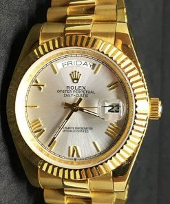 Replica Uhr Rolex Day-Date 19 (40 mm) 228238 Weißes Zifferblatt Gold Oystersteel Edelstahl 316L mit 18 Karat vergoldet Automatikwerk