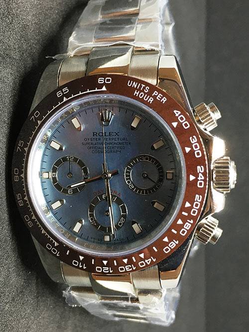 Replica Uhr Rolex Daytona 06 cosmograph (40 mm) 116509 (Blaues zifferblatt) Oystersteel Edelstahl 316L Automatikwerk