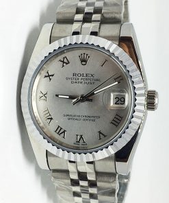 Replica Uhr Rolex Datejust damen 43 (36mm) (Jubilee band) Graues Zifferblatt / Edelstahl 316L Automatikwerk