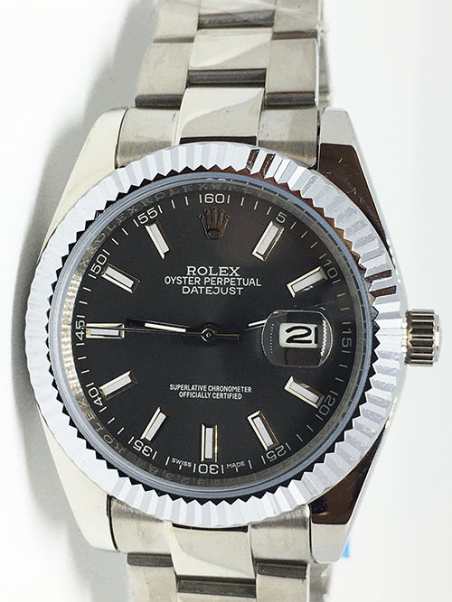 Replica Uhr Rolex Datejust 20 (40 mm) 126334 Oyster band (Graues Zifferblatt) Edelstahl 316L Automatikwerk
